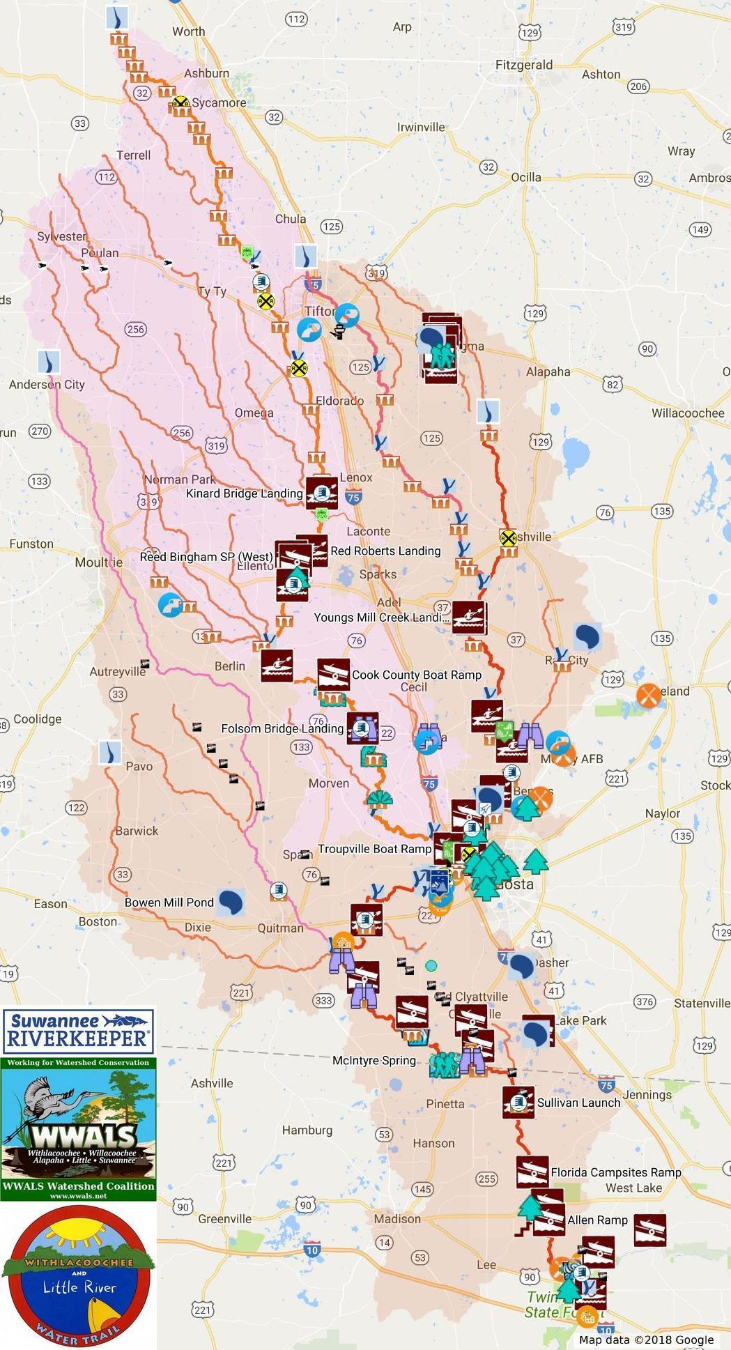 1049×1937 WLRWT Rivers Little, New, Withlacoochee, Maps, in Troupville