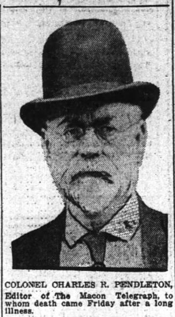 Charles R. Pendleton, obituary, Atlanta Constitution, 1914-01-17