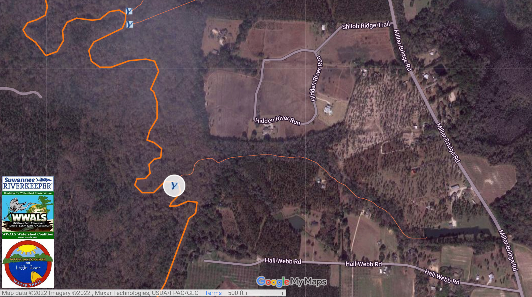 Map: Steep Hill Branch in WWALS WLRWT Map