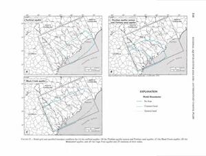 [Figure 87. Model grid and specified boundary conditions for..., 1996-01-01, --Walter R. Aucott, USGS PROFESSIONAL PAPER 1410-E]