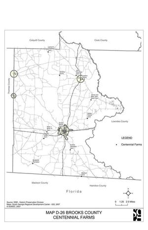 [Map D-26 Brooks County Centennial Farms]