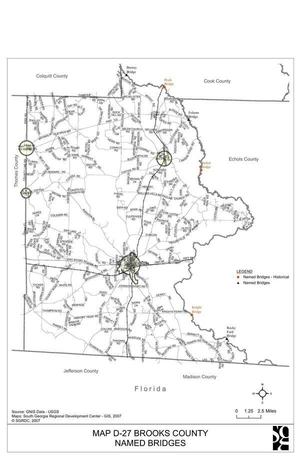 [Map D-27 Brooks County Named [Bridges] Places]