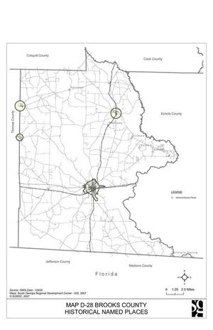 [Map D-28 Brooks County Historical Named Places]