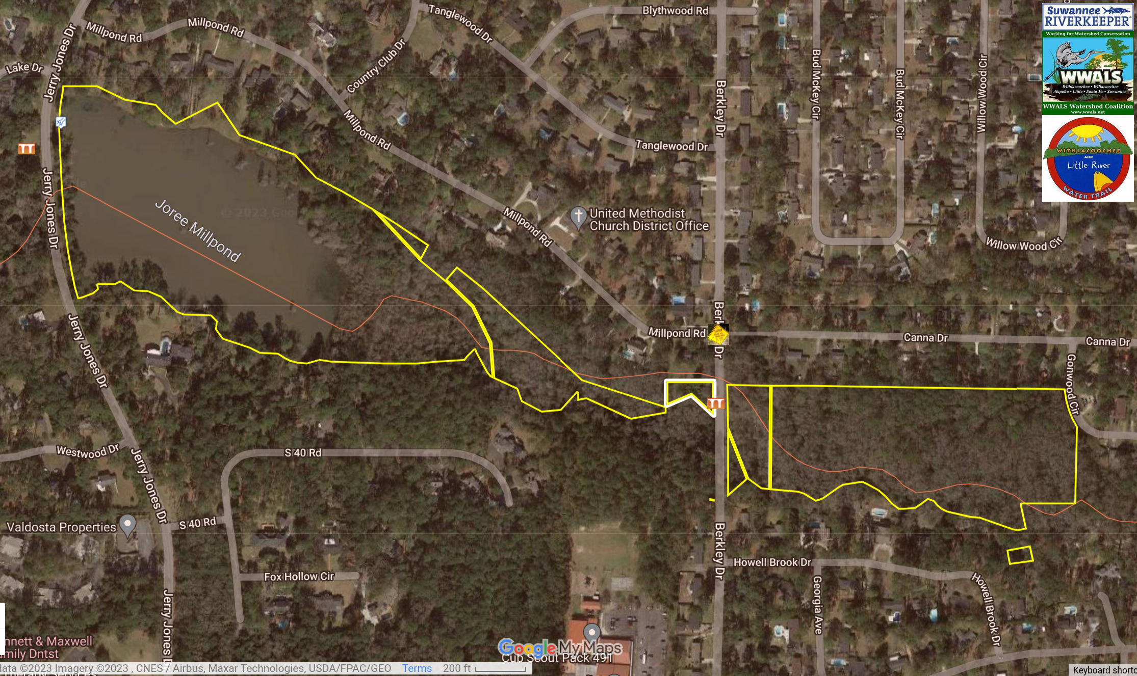 Map: Berkley Drive Two Mile Branch WLRWT