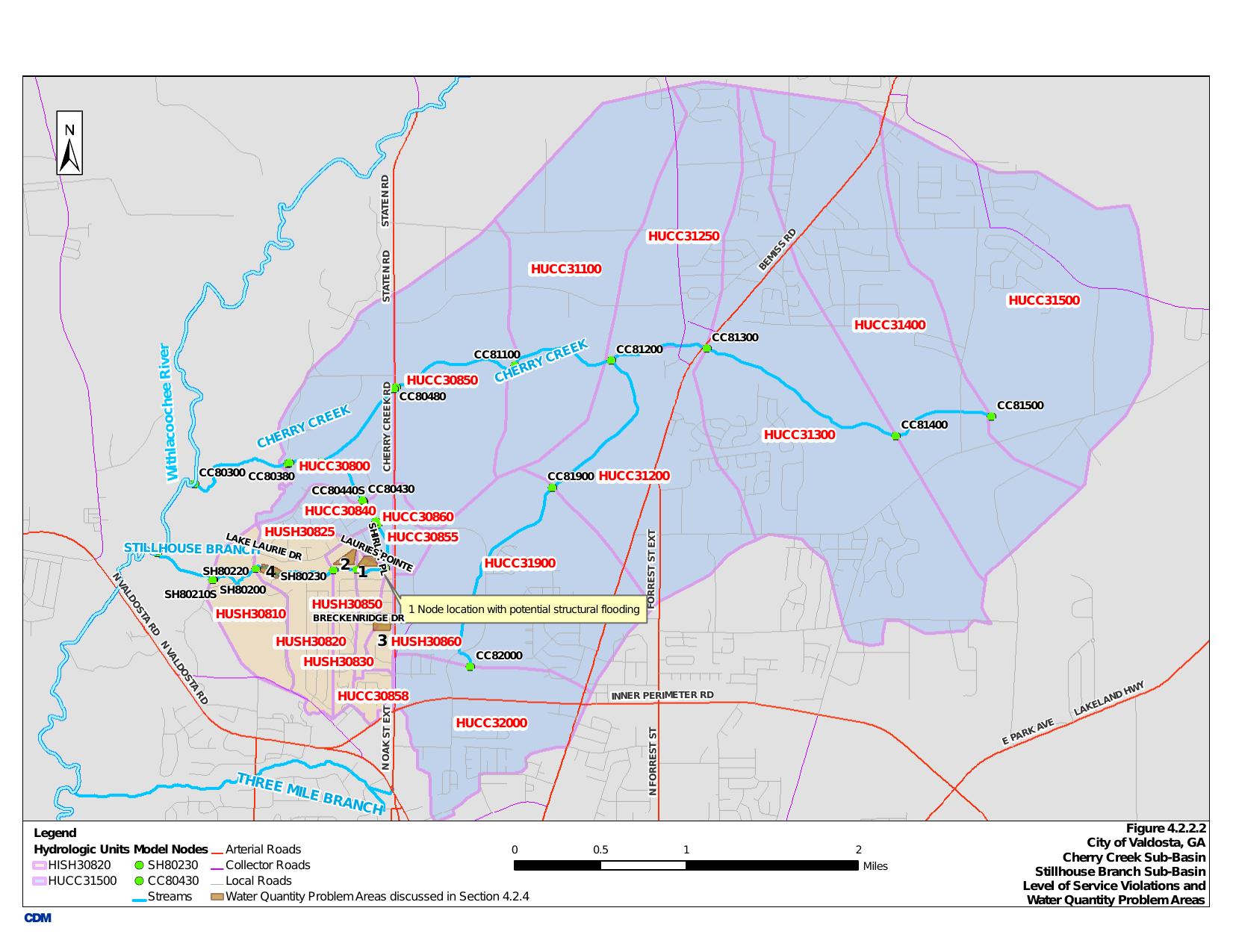 Figure 4.2.2.2 Water Quantity Problem Areas