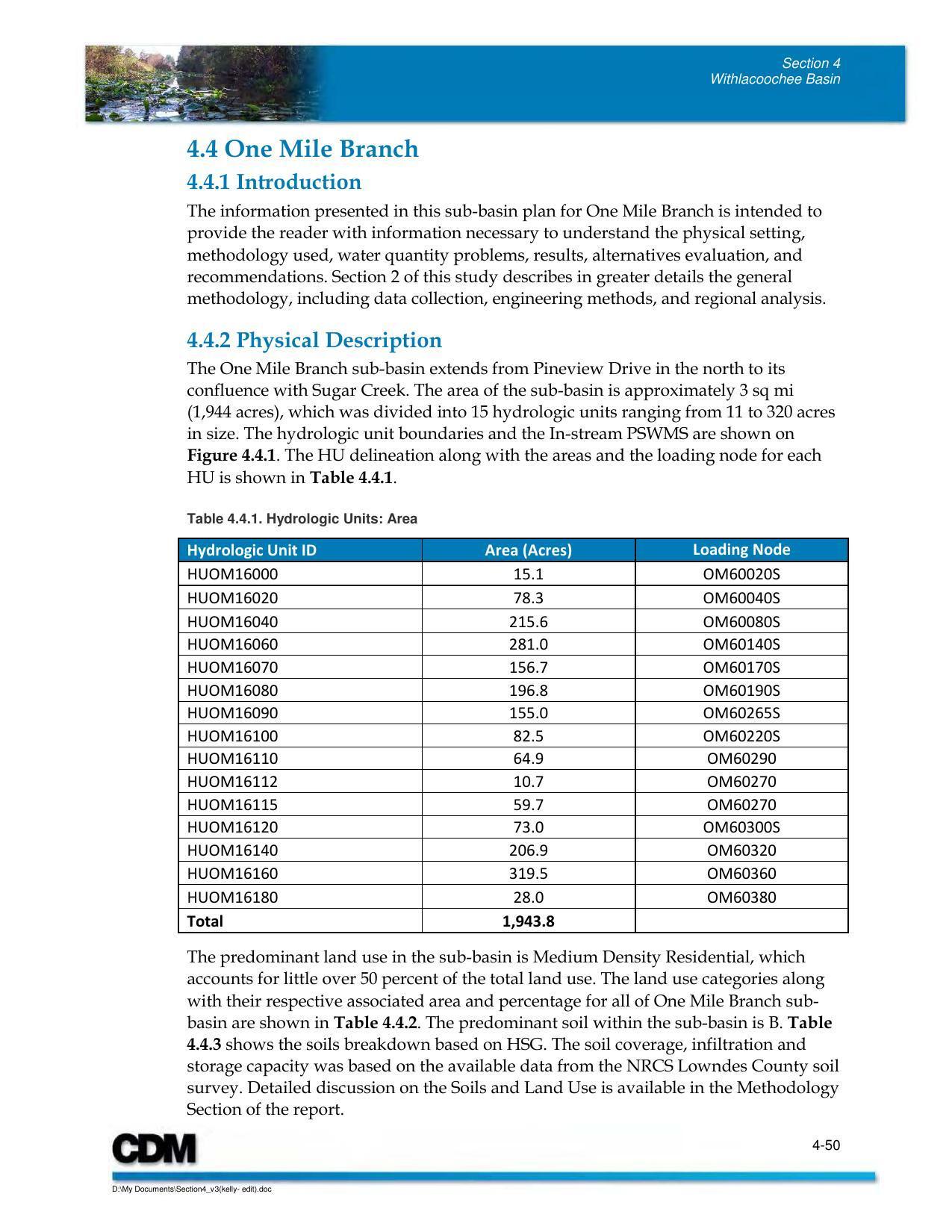 Introduction and Physical Description with HUC table