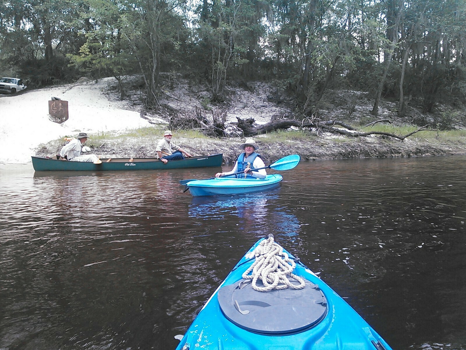 Bret Wagenhorst, Dave Hetzel, Gretchen Quarterman, at Hotchkiss Road