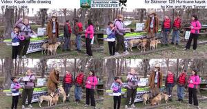 [Video: Kayak raffle drawing for Skimmer 128 Hurricane kayak, at Banks Lake, by Kim and Ryan Tanner]