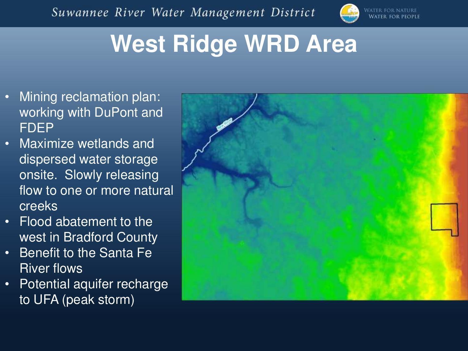 West Ridge WRD Area