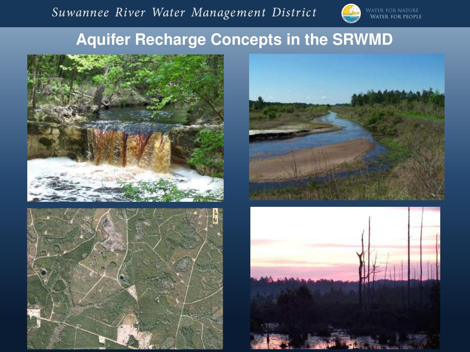 Title page: Aquifer Recharge Concepts in the SRWMD