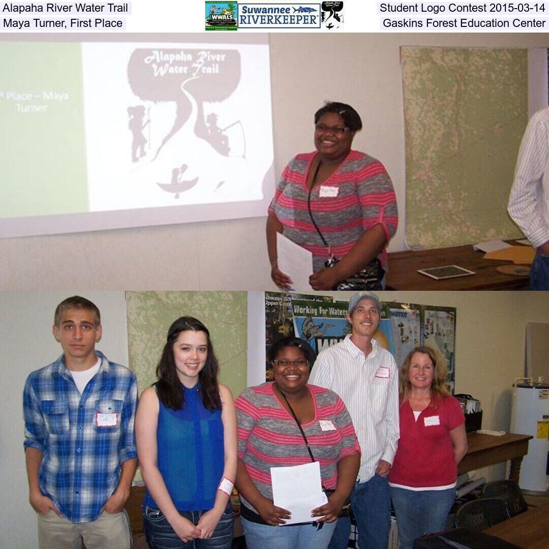 Alapaha River Water Trail, Student Logo Contest 2015-03-14, Maya Turner, First Place, Gaskins Forest Education Center