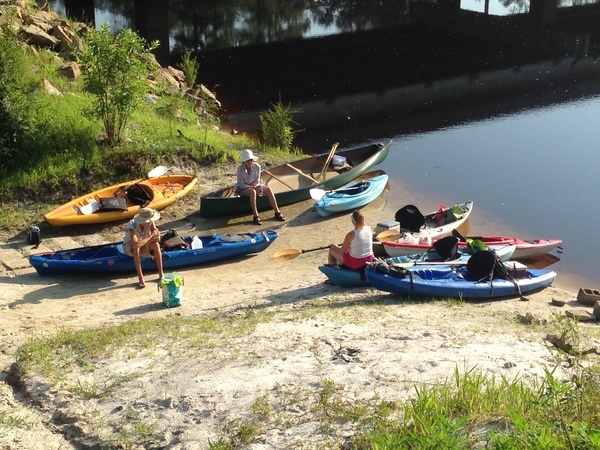 [Chris Graham, Bret Wagenhorst's guest, Deanna Mericle, at Lakeland Boat Ramp, --GQ C2 08:38:13, 31.0458222, -83.0433889]