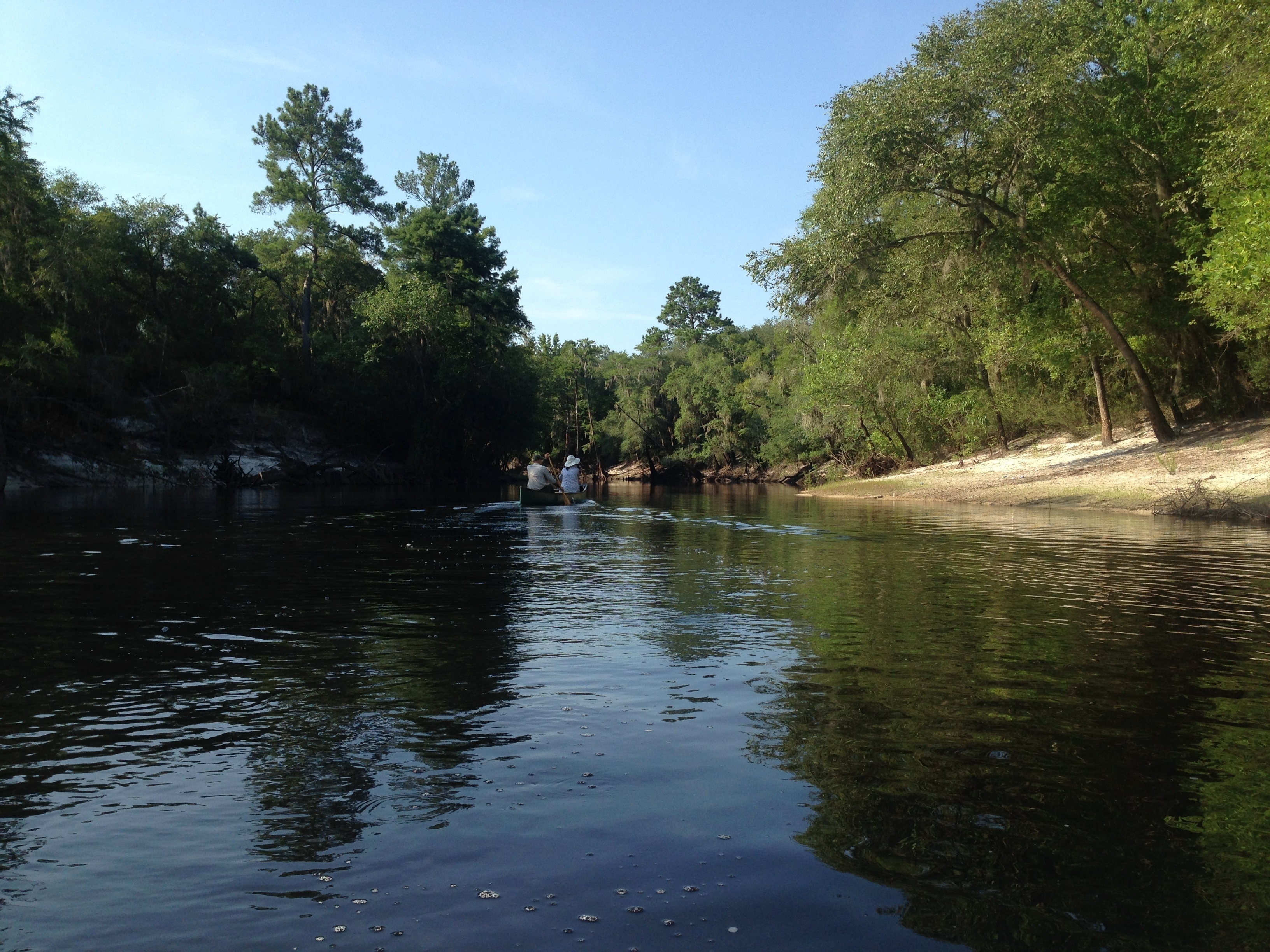 Heading downstream, Bret Wagenhorst and guest, --GQ C2 09:08:27, 31.0455806, -83.0433722