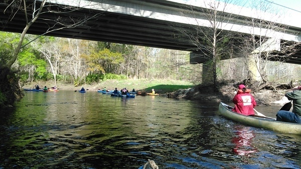 [Downstream under the Staten Road Bridge]