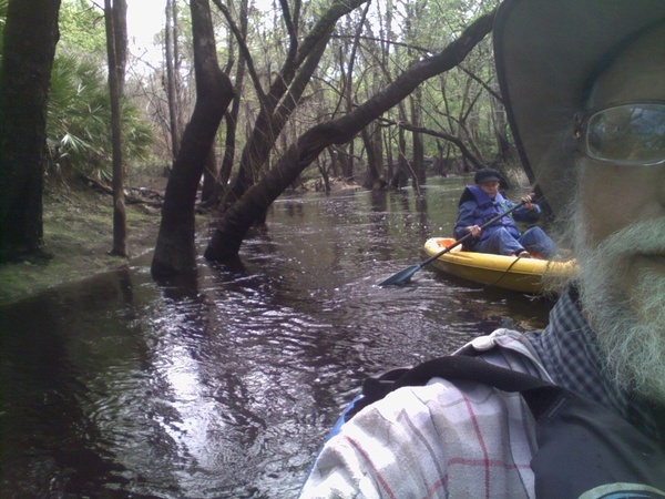 Betty paddled right around those trees 30.9215317, -83.3025970