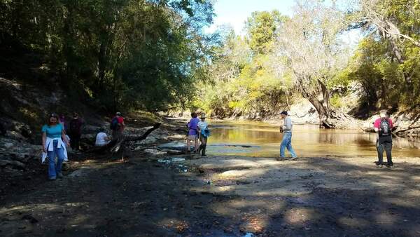 [Movie: Deanna and Bret at the Alapaha Sink, 30.5855110, -83.0523775]