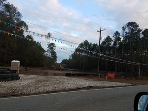 [Porta-potty and silt fence e. of Rocky Ford Road 30.7327762, -83.3836051]