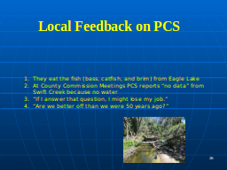 Local Feedback on PCS