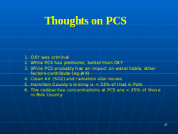 Thoughts on PCS