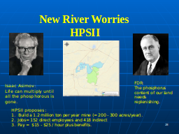 New River Worries 
HPSII