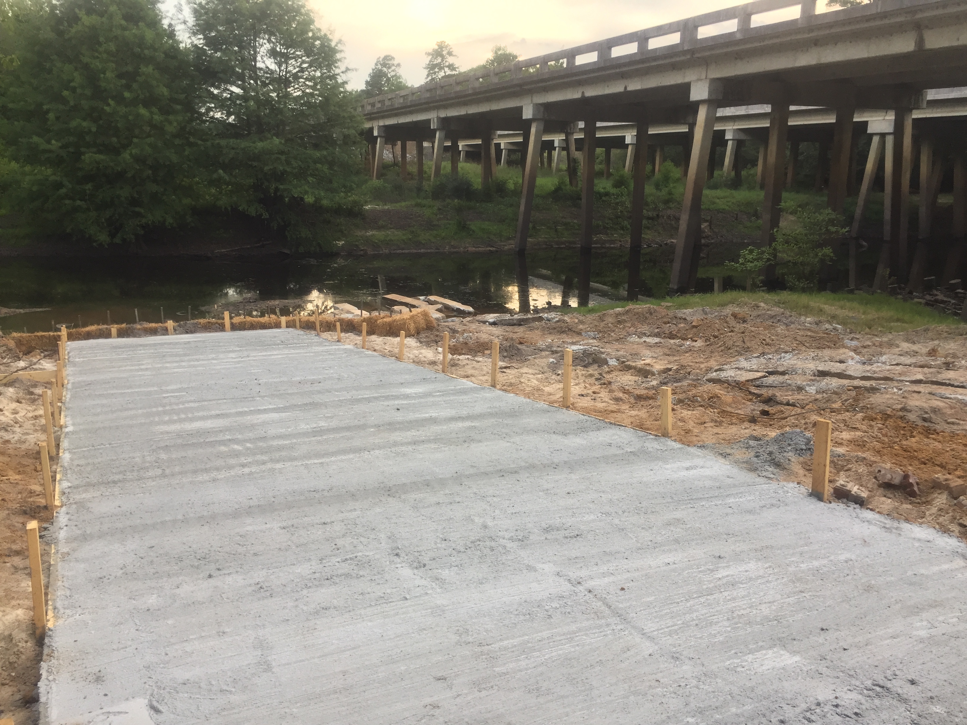 Ramp with new concrete