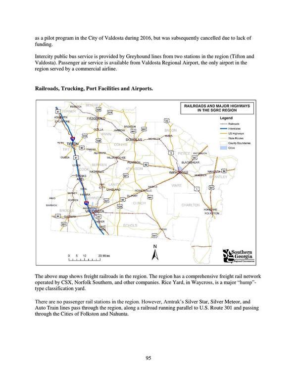 Page 95: Railroads, Trucks, Ports, and Airports Map