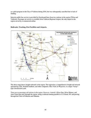 [Page 95: Railroads, Trucks, Ports, and Airports Map]