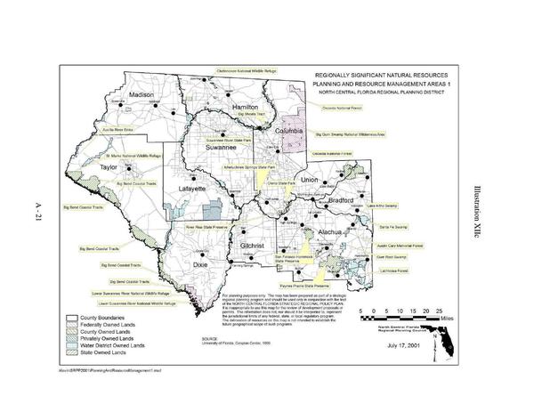 Illustration XIIc Planning and Resource Management Areas 1, Regionally Significant Natural Resources