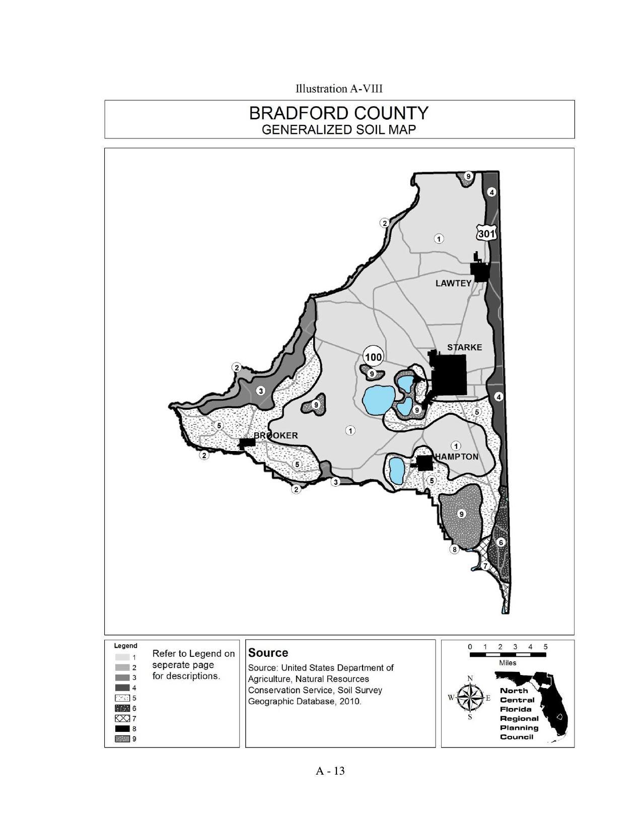 Illustration A-VIII GENERALIZED SOIL MAP