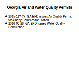 Georgia Air and Water Quality Permits