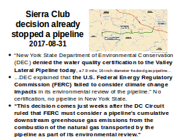 Sierra Club decision already stopped a pipeline 2017-08-31