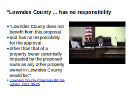 Lowndes County... has no responsibility