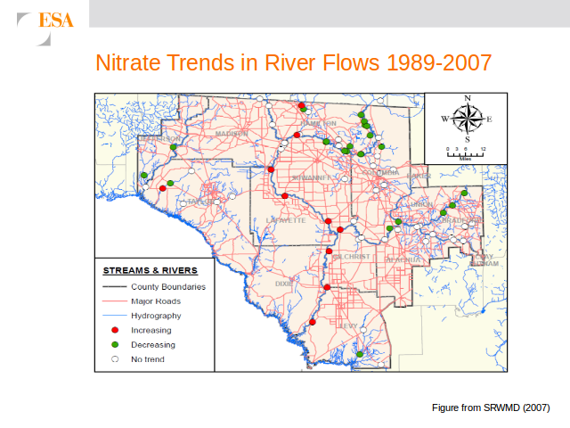 Nitrate Trends in River Flows 1989-2007