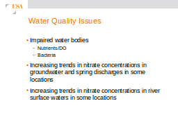 Water Quality Issues