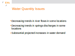 Water Quantity Issues