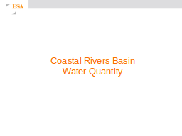 Coastal Rivers Basin
Water Quantity