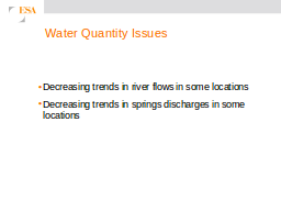 Water Quantity Issues