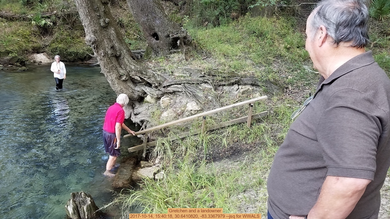 Gretchen and a landowner, 2017-10-14, 15:40:18, 30.6410820, -83.3367979 --jsq for WWALS