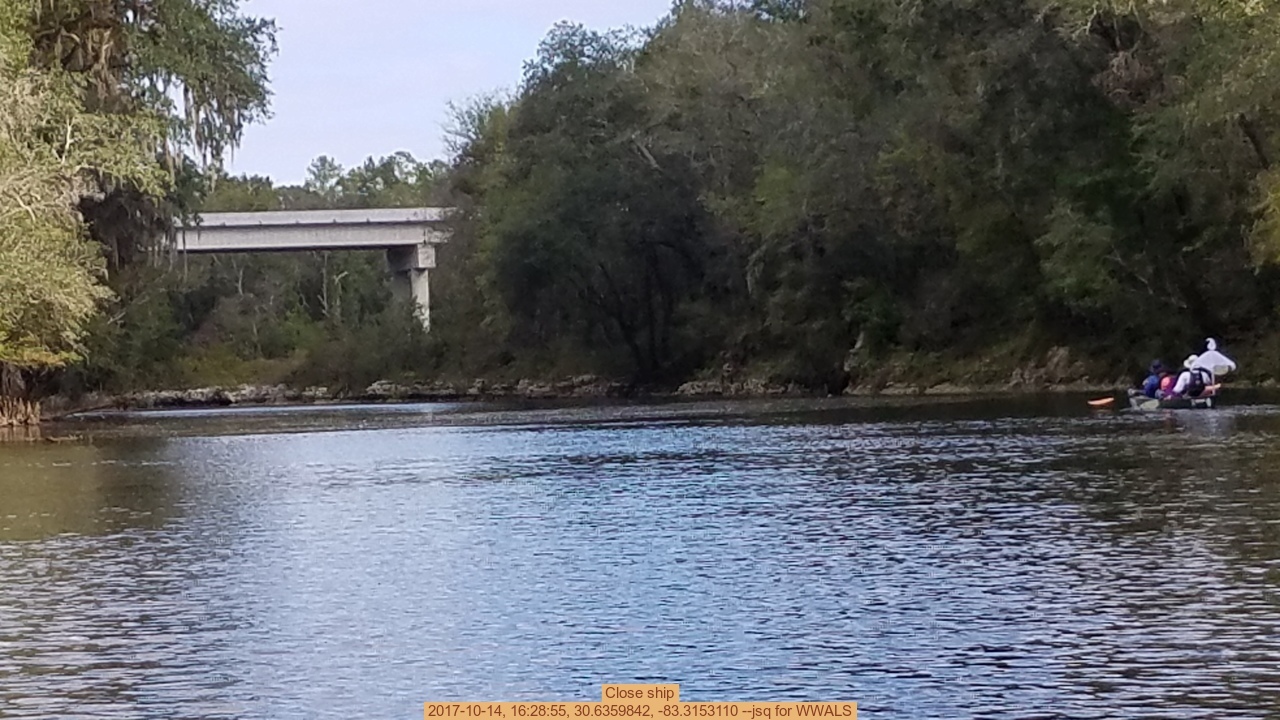 Close ship, 2017-10-14, 16:28:55, 30.6359842, -83.3153110 --jsq for WWALS