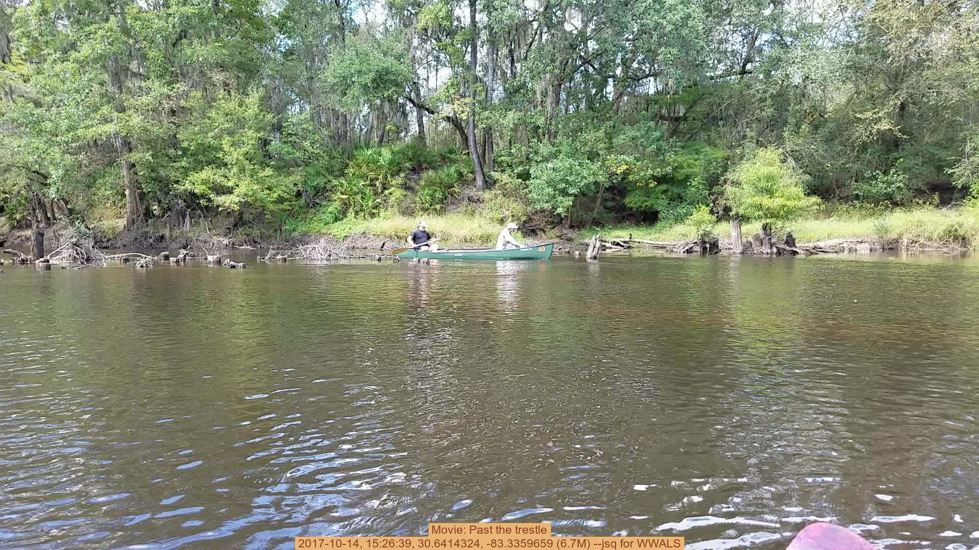 Movie: Past the trestle, 2017-10-14, 15:26:39, 30.6414324, -83.3359659 (6.7M) --jsq for WWALS