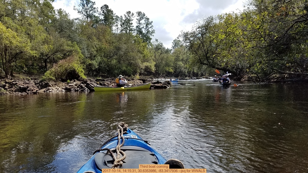 Third boat coming, 2017-10-14, 14:15:31, 30.6353986, -83.3417936 --jsq for WWALS