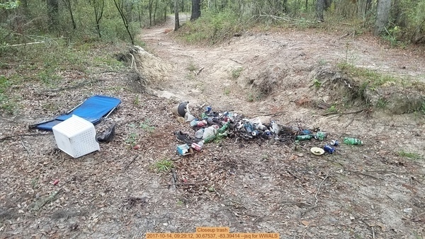 Closeup trash, 2017-10-14, 09:29:12, 30.67537, -83.39414 --jsq for WWALS