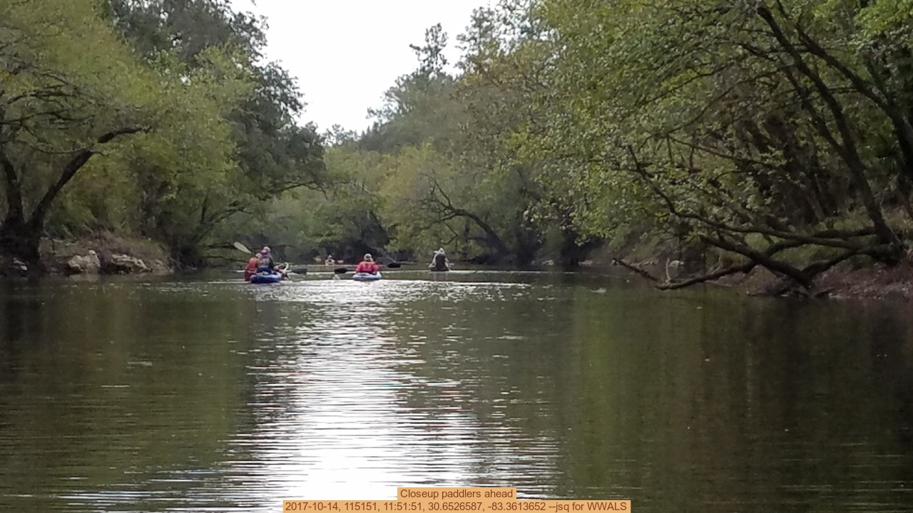 Closeup paddlers ahead, 2017-10-14, 115151, 11:51:51, 30.6526587, -83.3613652 --jsq for WWALS