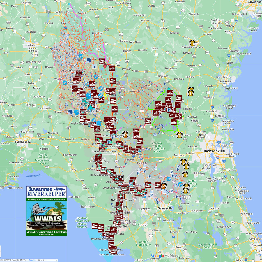 The 10,000-square-mile Suwannee River Basin and Estuary in Georgia and Florida --Suwannee Riverkeeper of WWALS