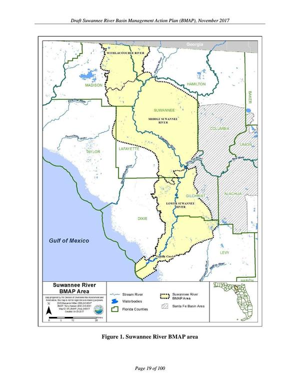 Figure 1. Suwannee River BMAP area