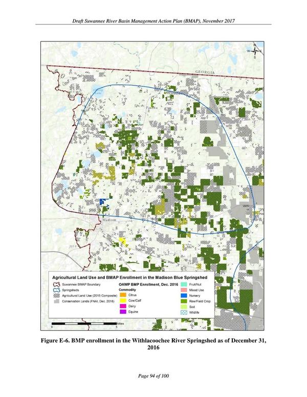 Figure E-6. Withlacoochee River Springshed as of December 31, 2016