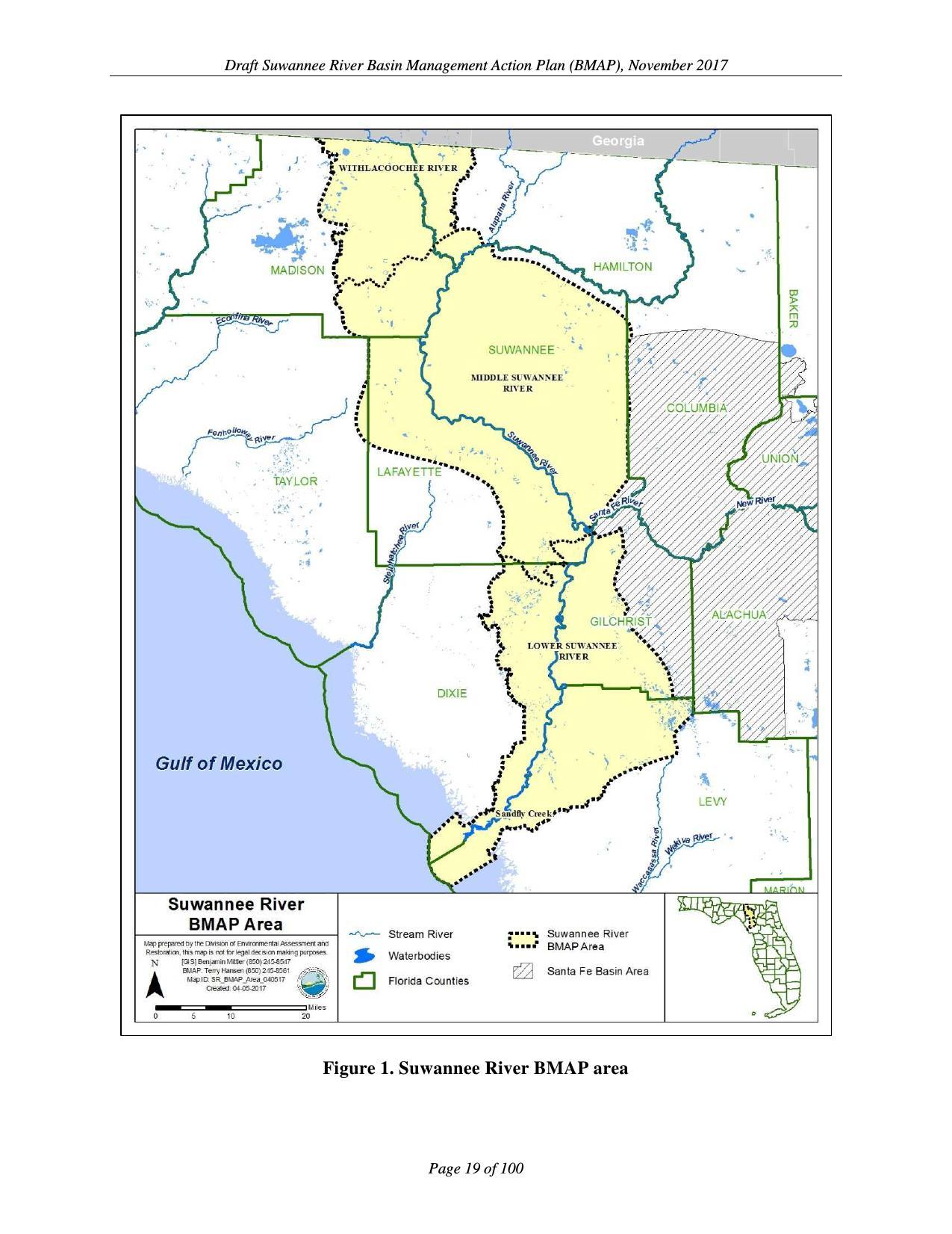 Figure 1. Suwannee River BMAP area