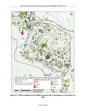 [Figure E-7. Middle Suwannee River Springshed as of December 31, 2016]