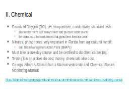 II. Chemical