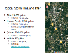 Tropical Storm Irma and after